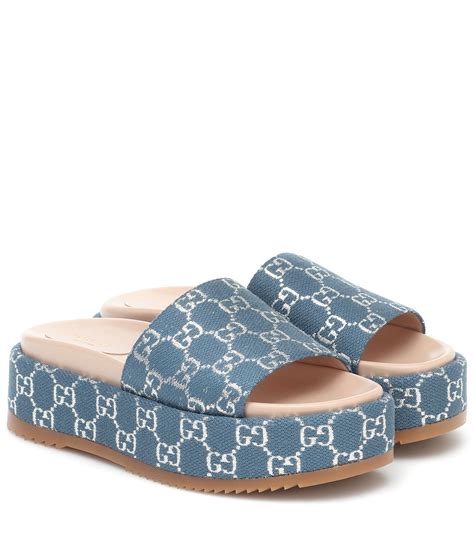 gucci gg lamé jacquard slides|Gucci Slides for Women .